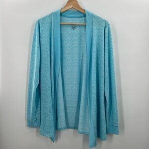 Jockey Cardigan Active Blue Sides Trimmed Ladies Medium